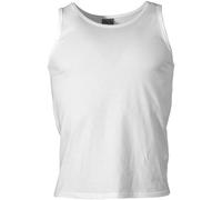 Hombres Canotta Casual Plain Gilet Combat Singlet Intimo 100% Cotone Bianco S-3X