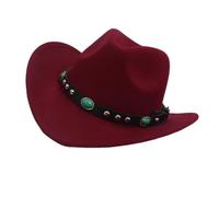 Homburg Fedoras con fascia etnica unica Fedora cappello classico Porkpie per ragazzo uomo festa a tema etnico, Porpora, Taglia unica