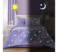 HOMBYS Set di biancheria da letto in velluto viola, 7 pezzi, per letto matrimoniale, ultra morbido, per ragazze e bambine, letto in una borsa