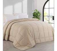 HOMBYS Trapunta oversize per letto king size, 136 x 120 cm, per letto king size, extra large, alternativa in piuma, per tutte le stagioni, con linguette angolari