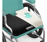 HOMCA Cuscino Antidecubito per Sedia a Rotelle, Cuscino per Coccige in Memory Foam, Cuscino Sedia per Ufficio, Auto, Sedie e Divano, con Cinghia di Fissaggio, 40x45x7,5cm