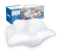 HOMCA Cuscino per il Collo Cuscino per la testa Cuscino Ergonomico in Memory Foam Cuscino di Raffreddamento 3D per Chi Dorme di Fianco, sulla Schiena o sulla Pancia, 62x41x11/13cm Bianco