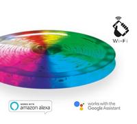 Homcloud Striscia LED RGB+Bianco caldo 3m Wi-Fi Kit dimmerabile IP54 Alexa/Google