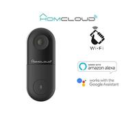 Homcloud Videocitofono WiFi HD 2MP Rilevatore Movimento IP54 Echo/Nest Comp.
