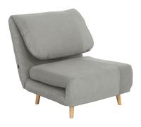 HOMCOM 2-in-1 Poltrona Letto per Ospiti, supporto regolabile Velluto a Coste 82 cm x 89 cm x 83 cm Grigio