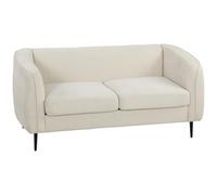 HOMCOM 2-Posti Divano in velluto con seduta ampia imbottita 160 cm Beige | Divano moderno, cuscino a molle spesso, gambe metalliche, carico 300kg, per camera da letto, appartamento, spazio piccolo