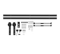 HOMCOM 244CM/8FT Kit Porta Scorrevole Salvaspazio 90kg Max per Porte Nero