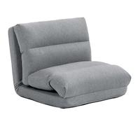 HOMCOM 3 in 1 Poltrona Letto Pieghevole Grigio Lino