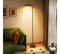 HOMCOM 30W Lampada da Terra Salotto, 2800LM LED Dimmerabile Luminosa Piantana Lampada da Terra con Telecomando Magnetico, Testa Girevole 350°, 3000K-6500K Piantana Lettura per Soggiorno Letto Ufficio