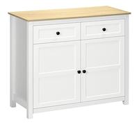 HOMCOM 39" Sideboard Buffet Armadio, Moderno Armadio da Cucina, Bianco