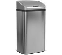 HOMCOM 48L Cestino Sensore Automatico Acciaio Inox Cucina Argento