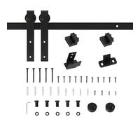 HOMCOM 6FT Mini Kit porta scorrevole fienile 19.7" Nero