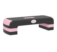 HOMCOM Aerobic Step, stepper regolabile in altezza da 10 cm, 15 cm e 20 cm per l'allenamento, pedana antiscivolo per la casa e l'ufficio, nero e rosa