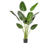 HOMCOM Albero Artificiale di Banano con Vaso per Interni Esterni, Verde