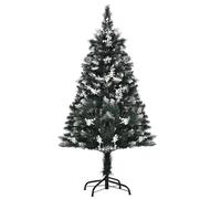 HOMCOM albero di natale 120 cm con 222 rami 28 decorazioni verdi