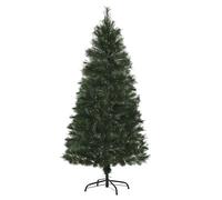 Homcom Albero di Natale 150 cm con 219 aghi e base in pino in PVC ignifugo