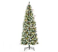 HOMCOM albero di natale 180 cm con 300 luci a LED 618 decorazioni e Base per rami