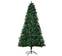 HOMCOM Albero di Natale 210cm Artificiale Base Rimovibile 1046 Rami PVC Acciaio