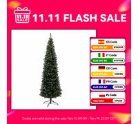 Homcom Albero di Natale 225 cm con 980 Rami 75 Pigne Verde