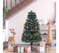 HOMCOM Albero di Natale Albero di Natale 1,2 m 130 rami effetti luminosi multicolori