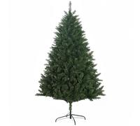 HOMCOM Albero di Natale Alto 180cm con 800 Rami e Base in Metallo, Verde