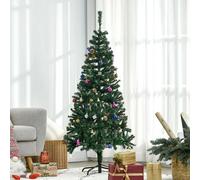 Homcom Albero di Natale artificiale 150 cm con 420 rami Ornamenti Pigne Decorazione natalizia per interni Verde