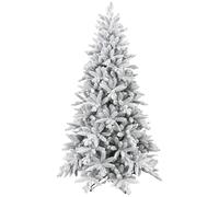 HOMCOM Albero di Natale artificiale, 180 cm, albero di Natale con 994 punte, neve artificiale, pieghevole, supporto in metallo, decorazione natalizia, verde