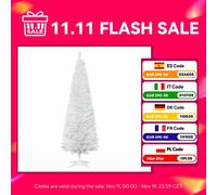 Homcom Albero di Natale artificiale 180 cm con 390 punte Decorazione natalizia per interni Facile da montare