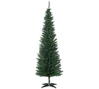 HOMCOM Albero di Natale artificiale 180 cm ignifugo con 390 punte Supporto in PVC