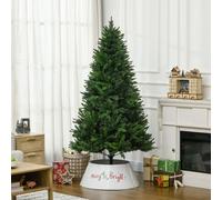 HOMCOM Albero di Natale Artificiale 180cm con 655 Rami e Base in Metallo, Verde