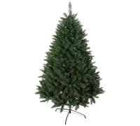 HOMCOM Albero di Natale Artificiale 180cm con 800 Rami e Base in Metallo, Albero di Natale Folto con Apertura Automatica Facile da Montare, Verde