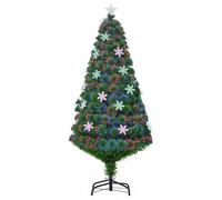 HomCom Albero di Natale Artificiale 20 luci LED a Forma di Cristallo di Neve 150cm Aosom