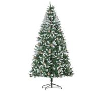 Homcom Albero di Natale con punte in acciaio Pvc Homcom Verde