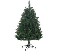 HOMCOM Albero di Natale artificiale 305 rami con piede croce in acciaio rimovibile - Ø 85 x 120 H cm - verde