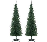 HOMCOM Albero di Natale Artificiale a 390 Rami Set 2 Pezzi Verde