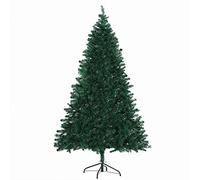 HOMCOM Albero di Natale Artificiale Alto 180cm con 1000 Rami Rigogliosi Base in Acciaio