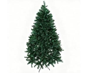 HOMCOM Albero di Natale Artificiale Alto 180cm con 1000 Rami Rigogliosi Base in Acciaio