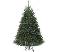 HOMCOM Albero di Natale Artificiale Alto 195 cm con 1838 Rami, Albero di Natale Realistico con Base in Acciaio per Casa e Ufficio, Verde