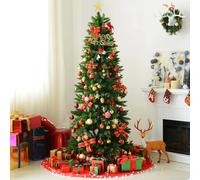 Homcom Albero di Natale artificiale con supporto 210 cm 865 rami in PVC verde