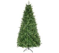 HOMCOM Albero di Natale Artificiale e Ignifugo con 2056 Rami e Base in Metallo