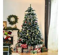 Homcom Albero Di Natale Artificiale Pvc Metallo Homcom 130X130X210Cm - Verde
