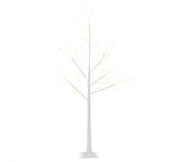 HOMCOM Albero di Natale con Luci LED e Base Quadrata per Interni ed Esterni