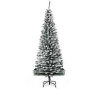 HOMCOM Albero di Natale Innevato con Rami e Base in Acciaio