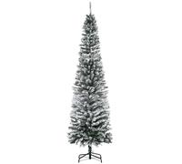 HOMCOM Albero di Natale Innevato con Rami e Base in Acciaio