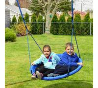 HOMCOM altalena da giardino rimovibile per bambini grandi 100x180 cm blu