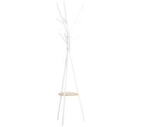 HOMCOM Appendiabiti Attaccapanni da Terra Verticale Moderno per Ingresso Bianco 45x45x180cm Aosom