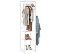 APPENDIABITI HOMCOM IT850-342V00WT - da Terra con 2 Ripiani in MDF e Acciaio