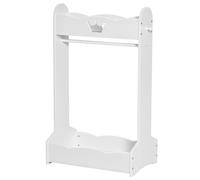 HOMCOM Appendiabiti per Cameretta in Legno Ripiani e Ganci 63x37x103cm Bianco