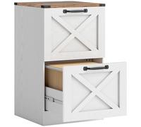 HOMCOM Armadietto 2 cassetti con guide silenziose, per Letter/A4, Bianco