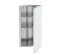 HOMCOM Armadietto Angolare Bagno in Acciaio Salvaspazio | 60x30x18.4cm